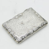 Edwardian Sterling Silver Floral Pattern 'Aide-Memoire' Case Antique 1904 Birmingham