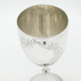 Victorian Sterling Silver Floral Goblet Chalice Antique 1883 Sheffield Walker & Hall