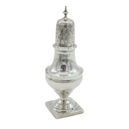 George III Sterling Silver Muffineer or Pepperette Antique 1802 London