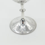 Victorian Sterling Silver Floral Goblet Chalice Antique 1883 Sheffield Walker & Hall