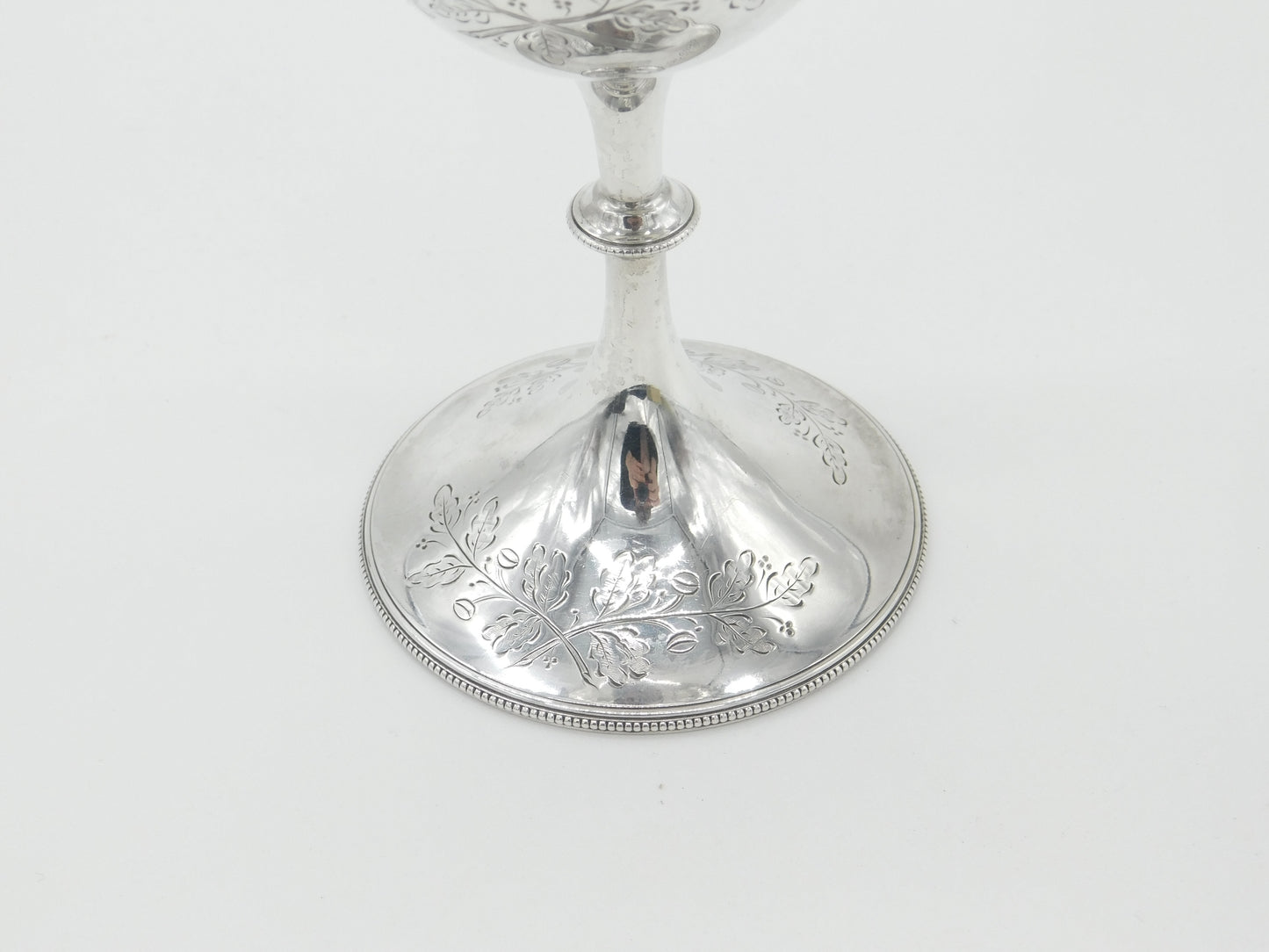 Victorian Sterling Silver Floral Goblet Chalice Antique 1883 Sheffield Walker & Hall