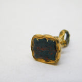 Victorian 10ct Gold Bloodstone 'Forget Me Not' Intaglio Seal Fob Antique c1860