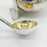 S.E.W Studio Sterling Silver Large Planished Tail Form Punch Bowl & Ladle 2006 London