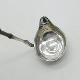 Georgian Sterling Silver Wooden Handle Carlos III Coin Toddy Ladle 1785 Antique