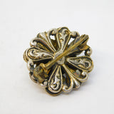 19th Century Austro-Hungarian Sterling Silver Gilt, Garnet, Enamel Brooch c1880