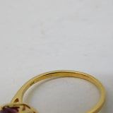 10ct Yellow Gold 2.5ct Ruby Set Solitaire Ring Vintage c2000 Birmingham