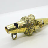 George IV Sterling Silver Gilt Floral Pattern Baby Rattle & Whistle Antique 1829 Birmingham