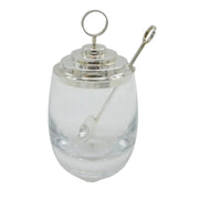Shona Marsh Sterling Silver & Glass Honey or Jam Pot Vintage London