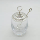 Shona Marsh Sterling Silver & Glass Honey or Jam Pot Vintage London