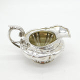 William IV Sterling Silver Scrolled Form Crested Cream Jug Antique 1831 London