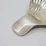 Early Victorian Dutch Sterling Silver Scallop Shell Bowl Tea Caddy Spoon c1840