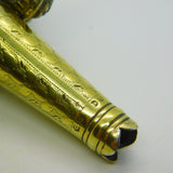 George IV Sterling Silver Gilt Floral Pattern Baby Rattle & Whistle Antique 1829 Birmingham