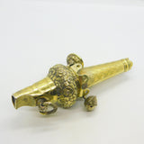 George IV Sterling Silver Gilt Floral Pattern Baby Rattle & Whistle Antique 1829 Birmingham