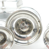 George II Sterling Silver Cut Glass Five-Piece Cruet Set Antique 1751 London