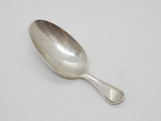 Dutch Sterling Silver Minimal Tea Caddy Spoon Antique 1915 Amsterdam Deco