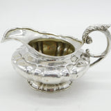 William IV Sterling Silver Scrolled Form Crested Cream Jug Antique 1831 London