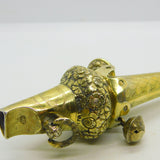 George IV Sterling Silver Gilt Floral Pattern Baby Rattle & Whistle Antique 1829 Birmingham