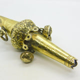 George IV Sterling Silver Gilt Floral Pattern Baby Rattle & Whistle Antique 1829 Birmingham