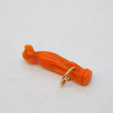 George III 9ct Rose Gold Carved Red Coral Sitting Dog Charm Antique c1820