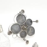 George II Sterling Silver Cut Glass Five-Piece Cruet Set Antique 1751 London