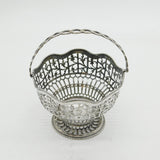 George III Sterling Silver Crested Swing Handle Basket Antique 1771 London