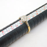 Victorian 18ct Gold & Brilliant Cut Diamond Starburst Ring Antique c1890s