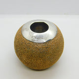 Sterling Silver Mounted Royal Doulton Stoneware Match Striker Antique 1923 Birmingham