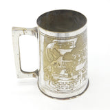 WWII Silver Plated Pint Tankard Detailing the Allied North Africa Campaign c1944