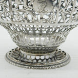 George III Sterling Silver Crested Swing Handle Basket Antique 1771 London