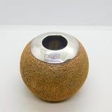 Sterling Silver Mounted Royal Doulton Stoneware Match Striker Antique 1923 Birmingham