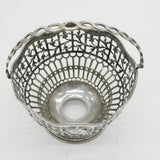 George III Sterling Silver Crested Swing Handle Basket Antique 1771 London