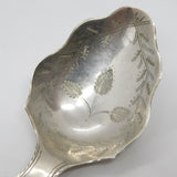 Georgian Dutch Sterling Silver Bright Cut Tea Caddy Spoon 1807 Antique Wegman