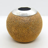 Sterling Silver Mounted Royal Doulton Stoneware Match Striker Antique 1923 Birmingham