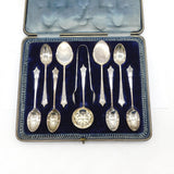 Victorian Boxed Sterling Silver Mixed Tea Cutlery Set Antique 1887 London