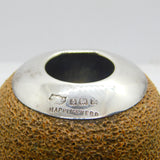 Sterling Silver Mounted Royal Doulton Stoneware Match Striker Antique 1923 Birmingham