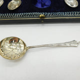 Victorian Boxed Sterling Silver Mixed Tea Cutlery Set Antique 1887 London