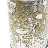 WWII Silver Plated Pint Tankard Detailing the Allied North Africa Campaign c1944