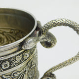 George III Sterling Silver Lion & Snake Pattern Christening Mug Antique 1811 London
