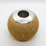Sterling Silver Mounted Royal Doulton Stoneware Match Striker Antique 1923 Birmingham