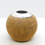 Sterling Silver Mounted Royal Doulton Stoneware Match Striker Antique 1923 Birmingham