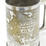 WWII Silver Plated Pint Tankard Detailing the Allied North Africa Campaign c1944