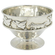 A.E Jones Sterling Silver Fox & Duck Pattern Bowl Antique 1929 Arts & Crafts