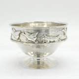 A.E Jones Sterling Silver Fox & Duck Pattern Bowl Antique 1929 Arts & Crafts