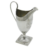 George III Sterling Silver Floral Pattern Pedestal Cream Jug Antique 1791 London
