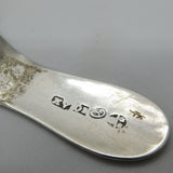 Georgian Dutch Sterling Silver Bright Cut Scallop Tea Caddy Spoon 1836 Antique