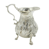 George II Sterling Silver Floral Fluted Cream Jug Antique 1759 London