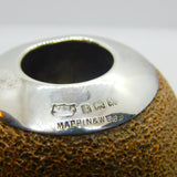 Sterling Silver Mounted Royal Doulton Stoneware Match Striker Antique 1923 Birmingham