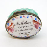 18th Century Bilston Enamel 'A Mothers Gift to a Deserving Child' Patch Box