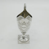 George III Sterling Silver Floral Pattern Pedestal Cream Jug Antique 1791 London