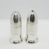 WW1-era Pair of Novelty Sterling Silver Shell Form Salt & Pepper Shakers Antique 1919